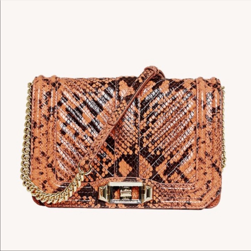 NTW Rebecca Minkoff Chevron Quilted Love Crossbody Purse Bag